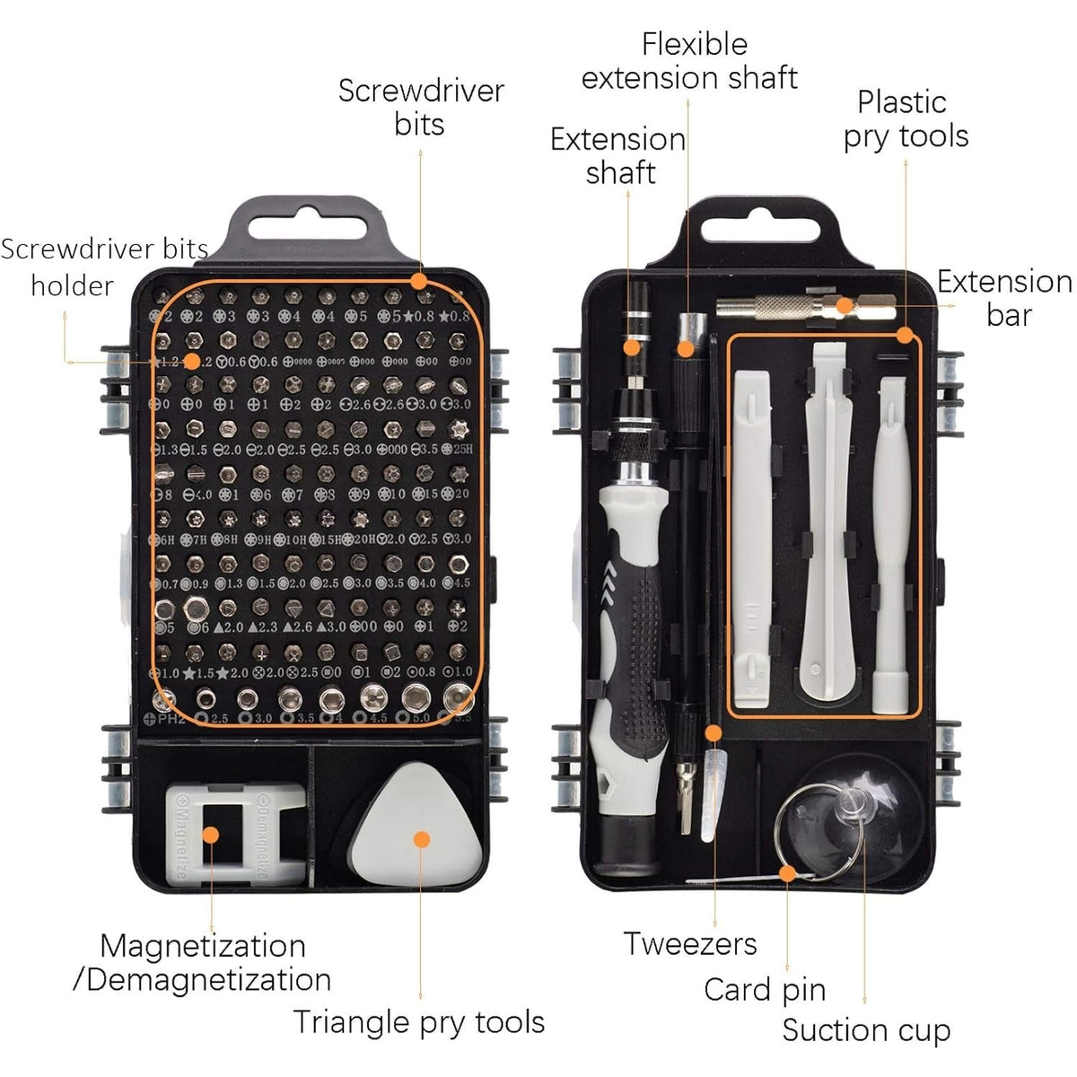 115-in-1 Screwdriver Set – Magnetic Precision Tool Kit for Mobile